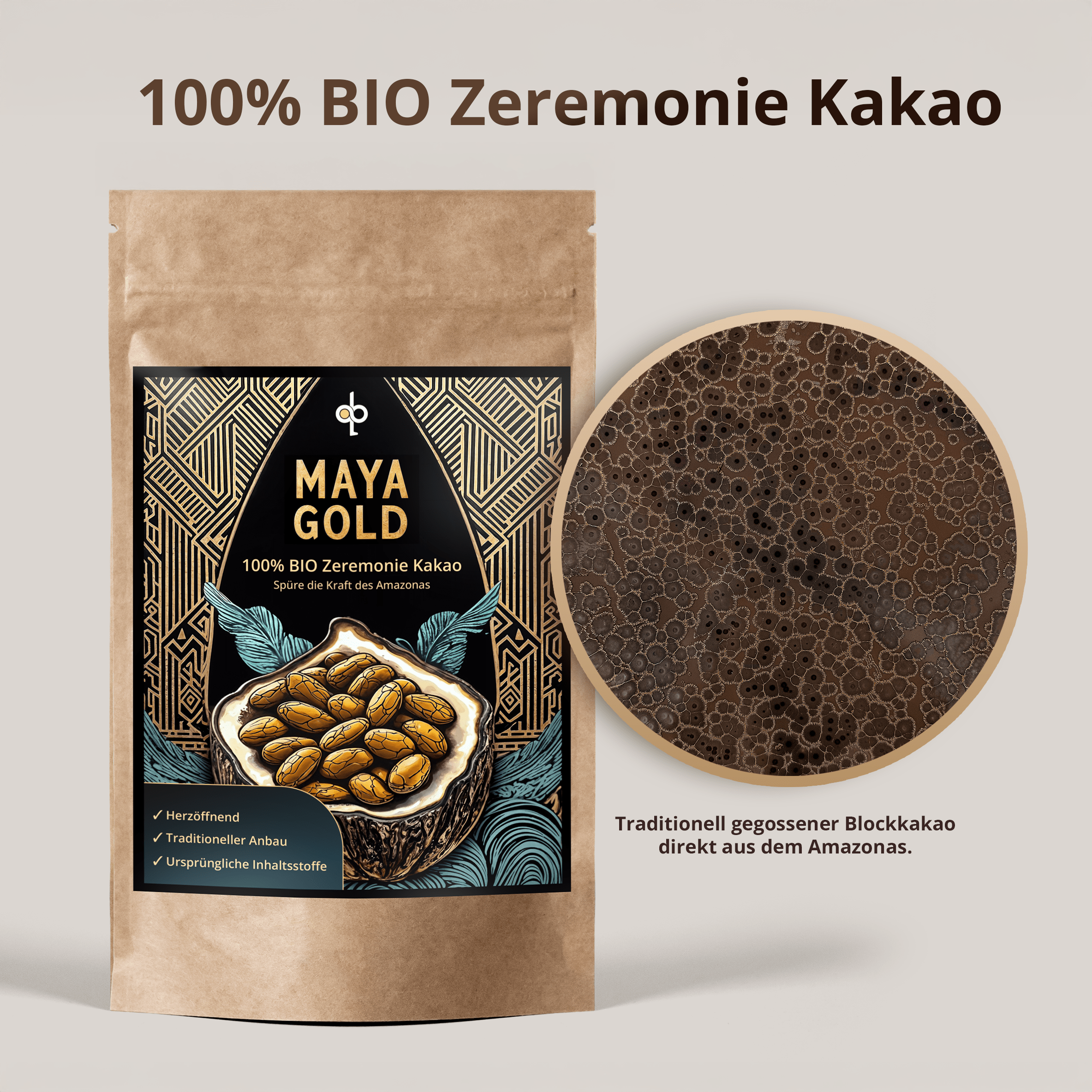 100% BIO Zeremonie-Kakao